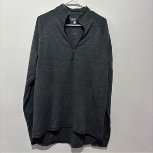 IBEX Gray XL 100% Merino Wool Quarter Zip